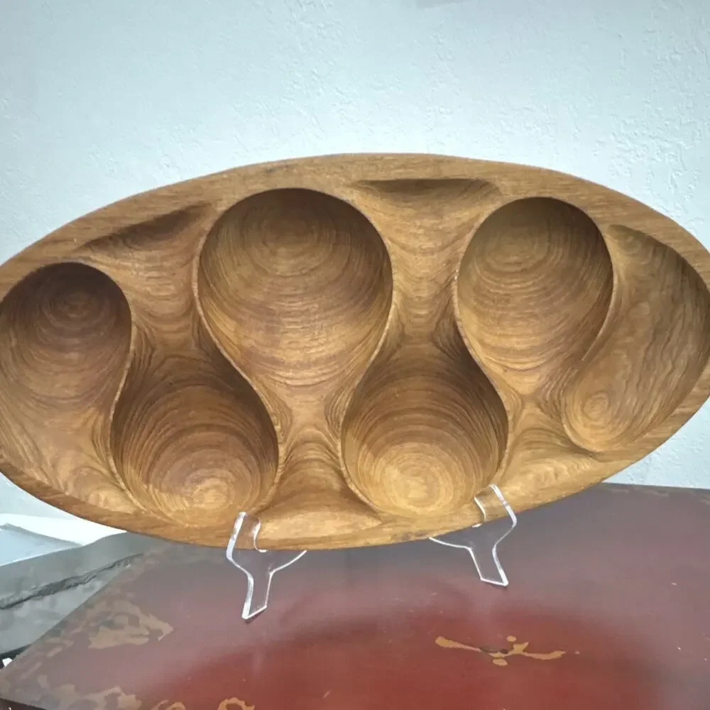 Vintage MCM Teak Serving Tray￼ by Action Industries.